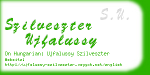 szilveszter ujfalussy business card